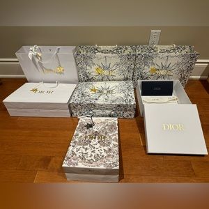 DIOR empty shopping bag and box